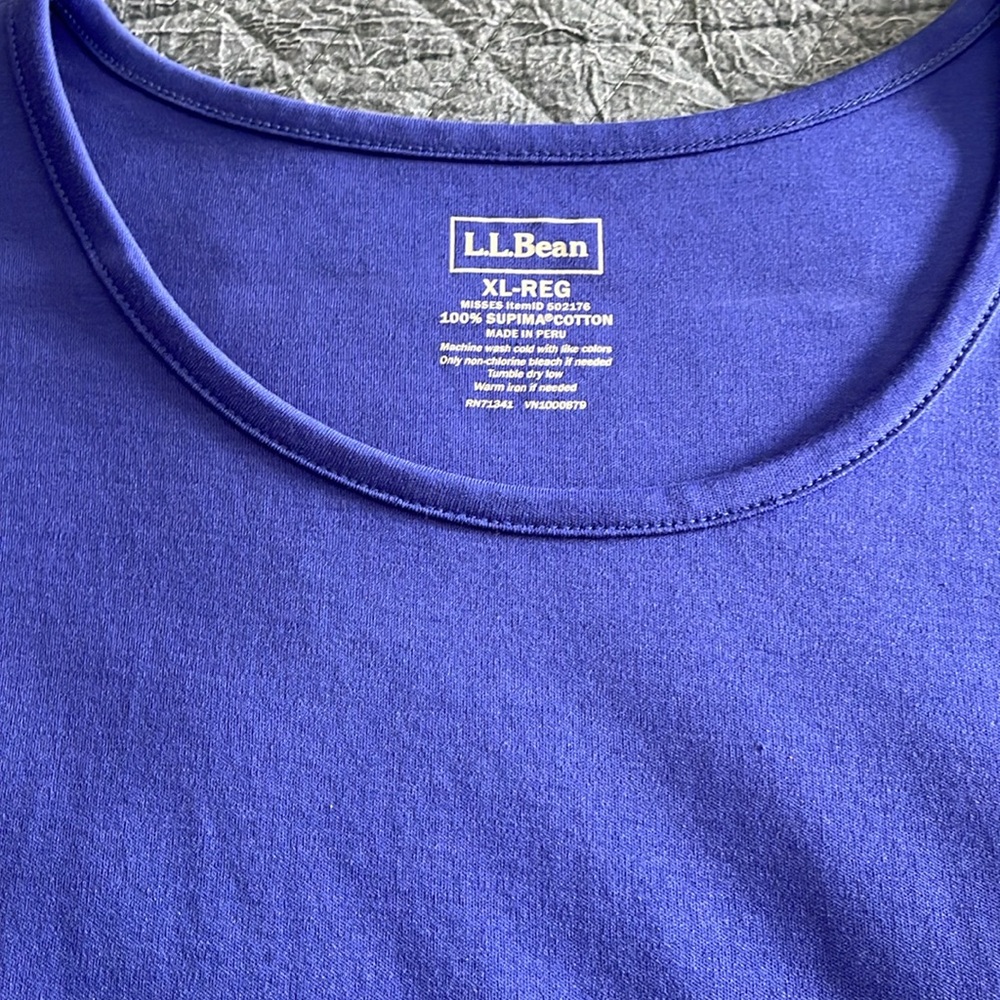 L.L. Bean Women's Blue Tank Top - Picture 3 of 3